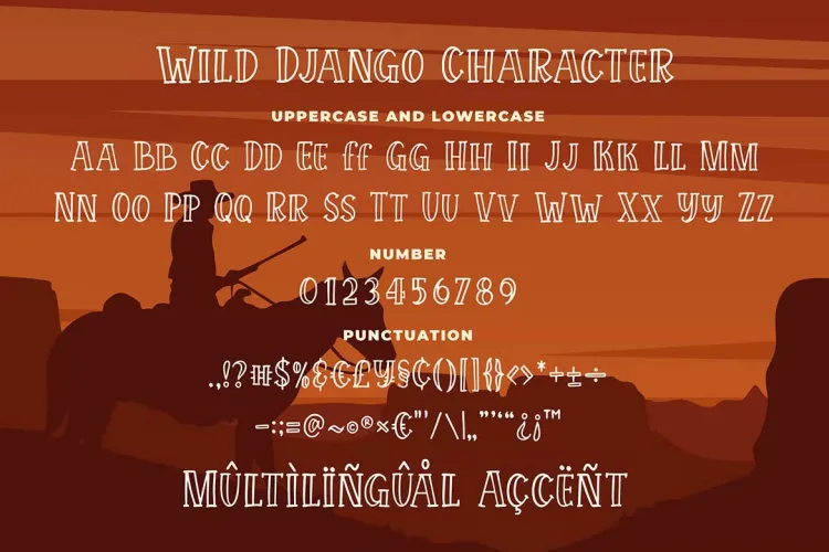 Wild Django Font preview 2 – Serif Fonts font sample