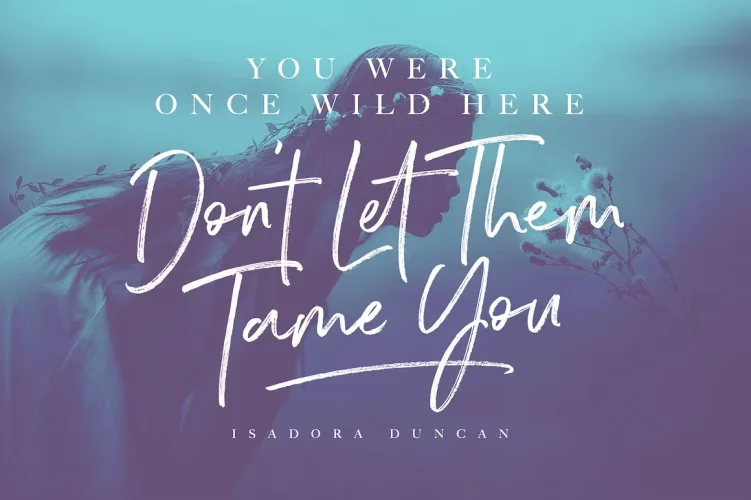 Wild Spirit Font preview 1 – Script And Handwritten font sample