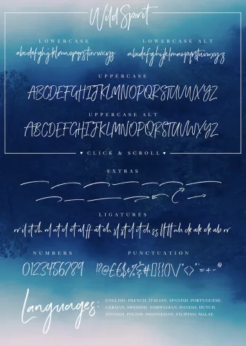 Wild Spirit Font preview 6 – Script And Handwritten font sample