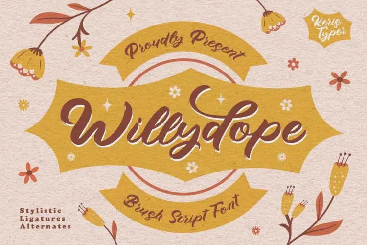 Willydope Font preview 4 – Script And Handwritten font sample