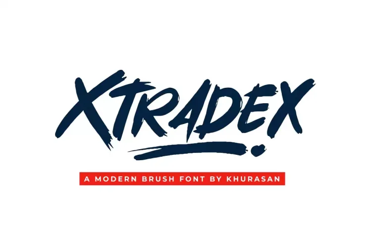 Xtradex Brush Font preview 5 – Brush Fonts font sample
