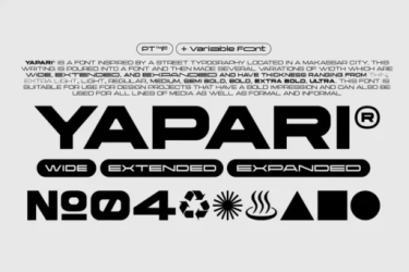 Yapari Font free download – Formal font preview