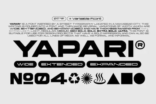 Yapari Font preview 6 – Sans Serif Fonts font sample