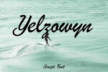 Yelzowyn Script Font free download – Bold font preview