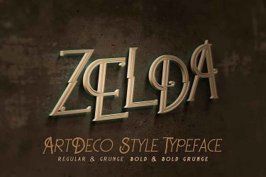 Zelda ArtDeco Font free download – Serif Fonts font preview