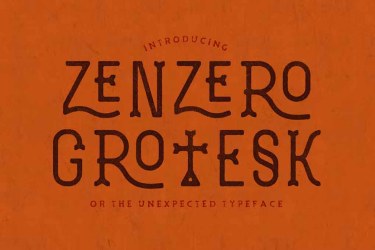 Zenzero Grotesk Typeface Font free download – Serif font preview