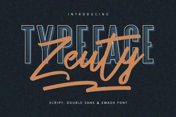 Zeuty Font Collection preview 3 – Script And Handwritten font sample