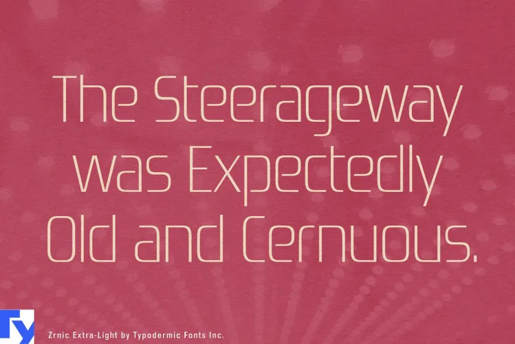 Zrnic Font Family preview 1 – Sans Serif Fonts font sample