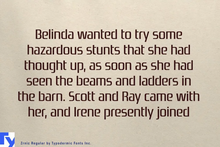 Zrnic Font Family preview 2 – Sans Serif Fonts font sample
