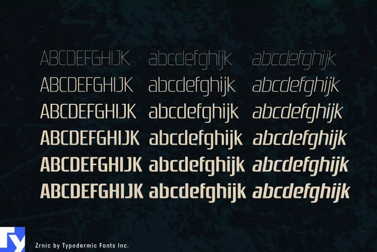 Zrnic Font Family preview 3 – Sans Serif Fonts font sample