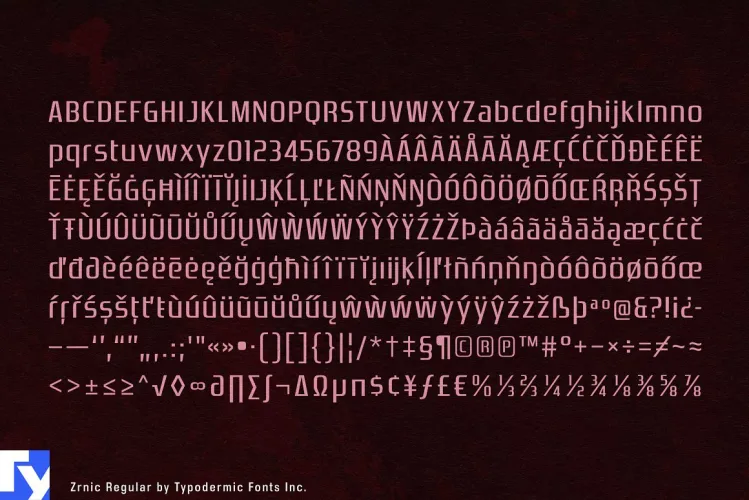 Zrnic Font Family preview 4 – Sans Serif Fonts font sample