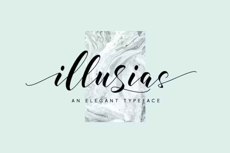 illusias Font free download preview 3 – Script And Handwritten font
