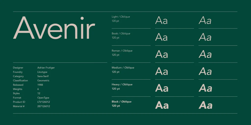 download avenir font for illustrator